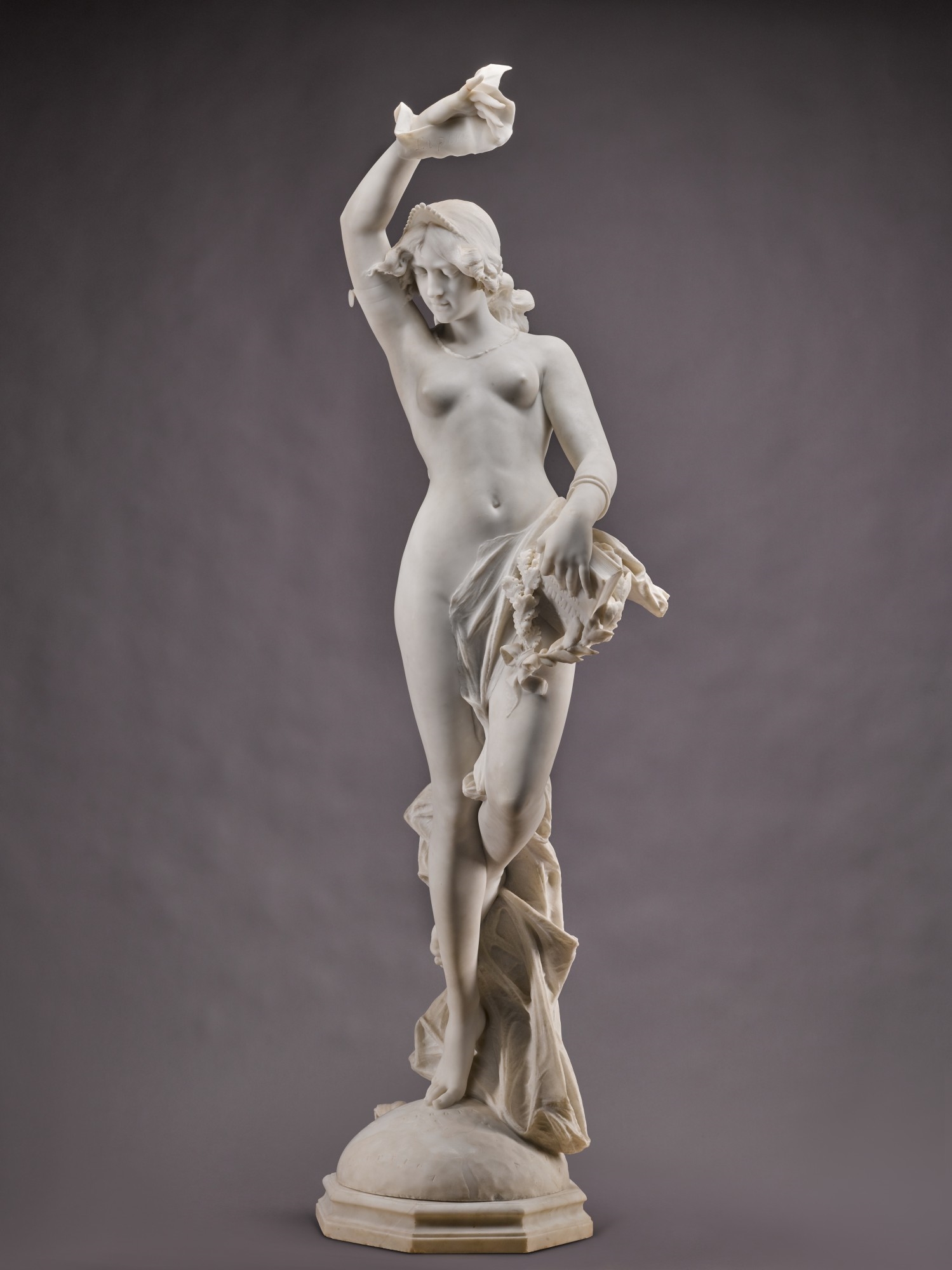 Artwork by Ezio Ceccarelli, Allegory of Discovery, Made of white marble