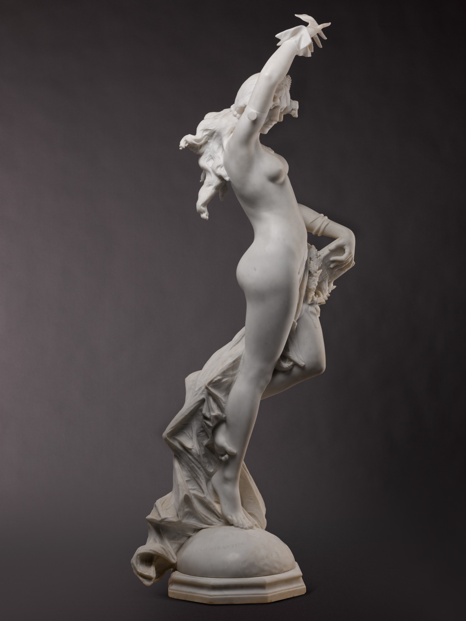 Artwork by Ezio Ceccarelli, Allegory of Discovery, Made of white marble