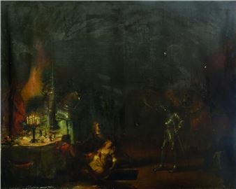 CÈNE DE L'HISTOIRE DE TANCRÈDE ET CLORINDE (?) D'APRÈS LE TASSE - Achille Sirouy