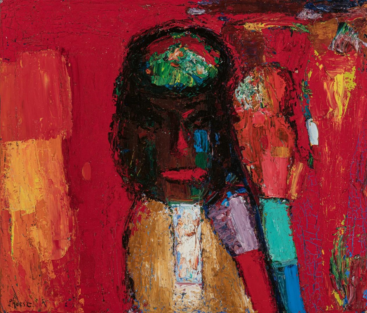 Artwork by Engelbert L'Hoëst, Portrait, Made of Oil on board