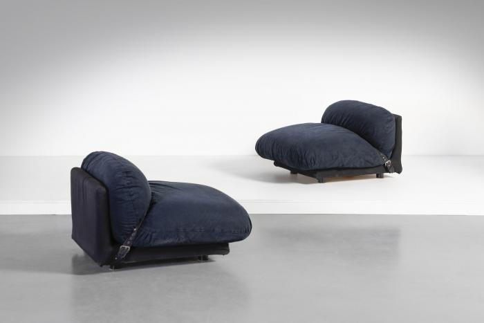 Pair of armchairs by Claudio Vagnoni, 1970s