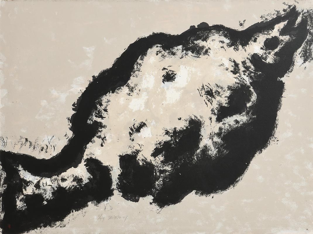 Artwork by Zhang Fang Bai, Fish, Made of carborundum lithograph