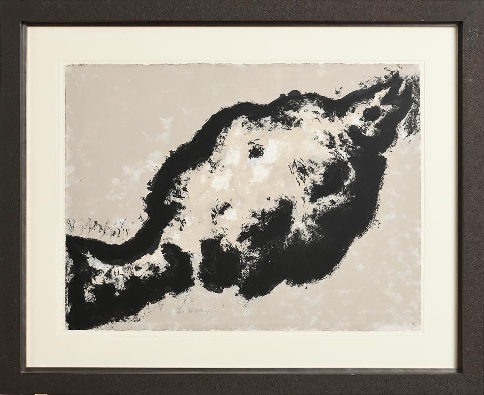 Artwork by Zhang Fang Bai, Fish, Made of carborundum lithograph