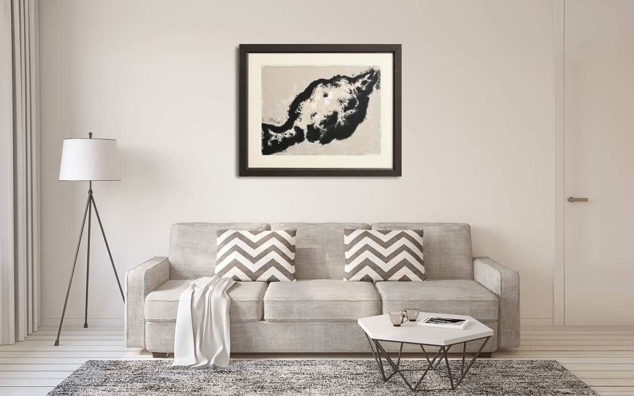 Artwork by Zhang Fang Bai, Fish, Made of carborundum lithograph