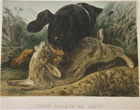 Albert Adam | Braque's dog and the rabbit | MutualArt