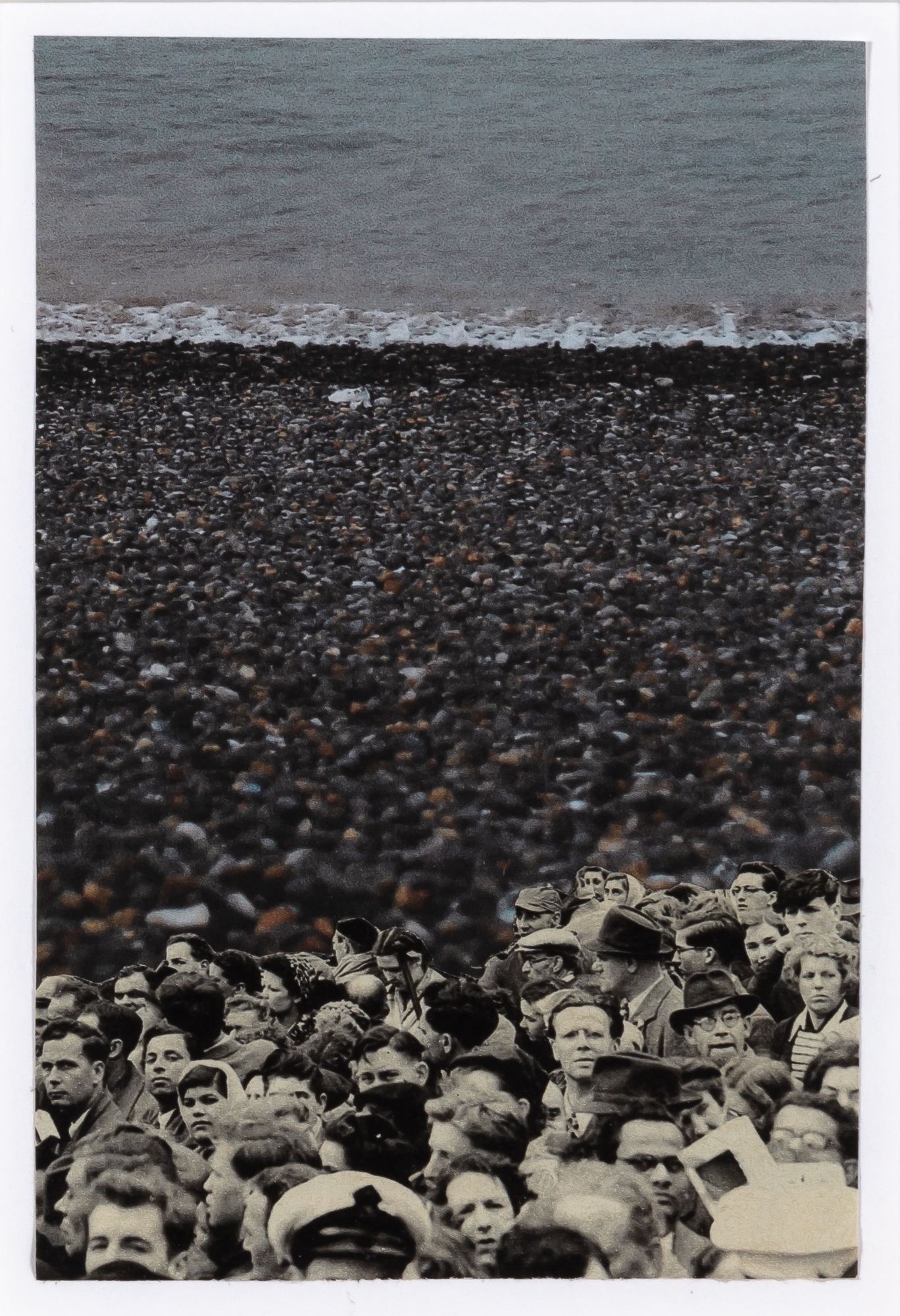 Artwork by Lynn Dennison, Pebbles, Made of Collage