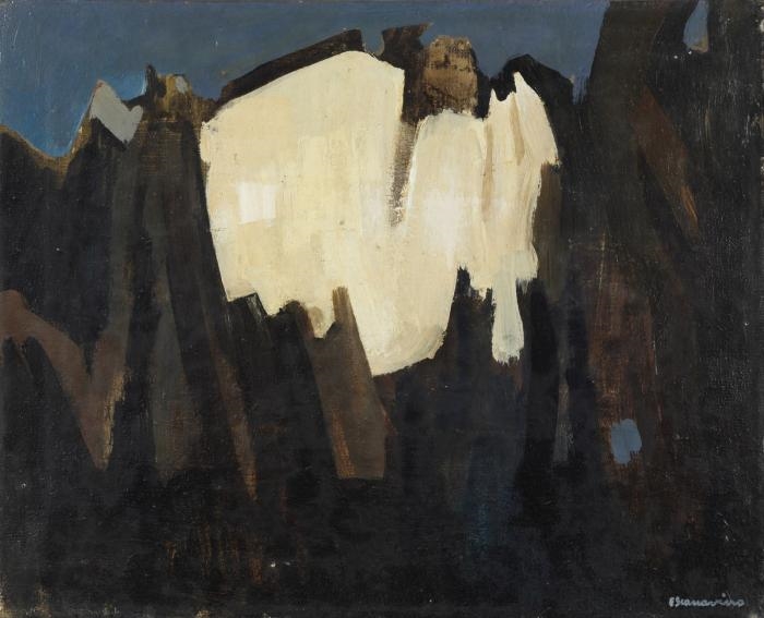 The mountain. by Emilio Scanavino, dated 1970