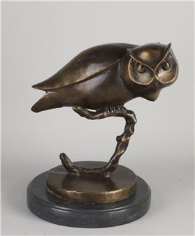 Uil op tak - W. Lehmbrück