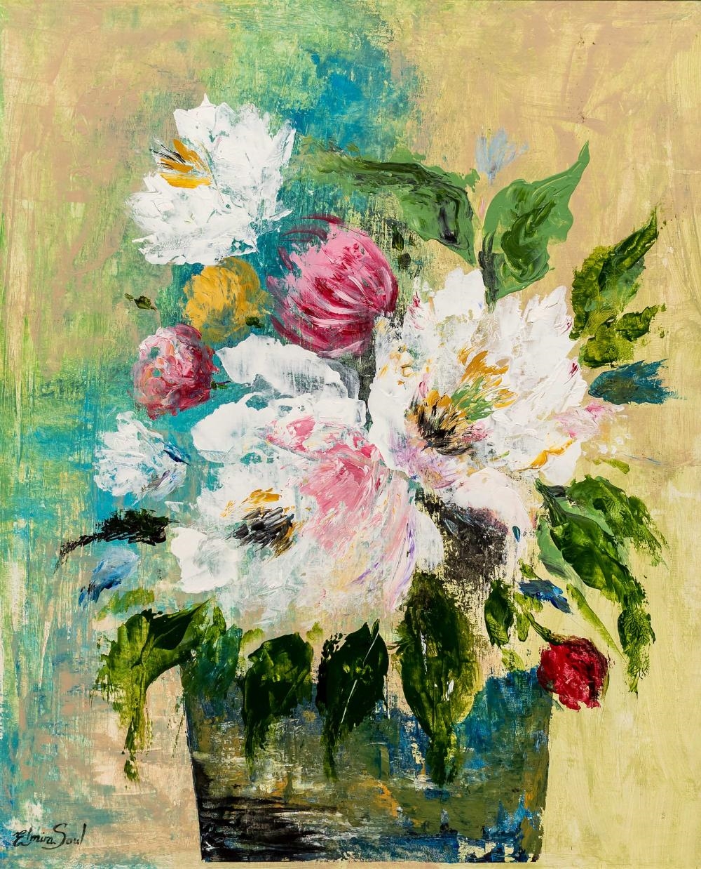 Artwork by Elmira Soul, Still Life Flowers, Made of Oil