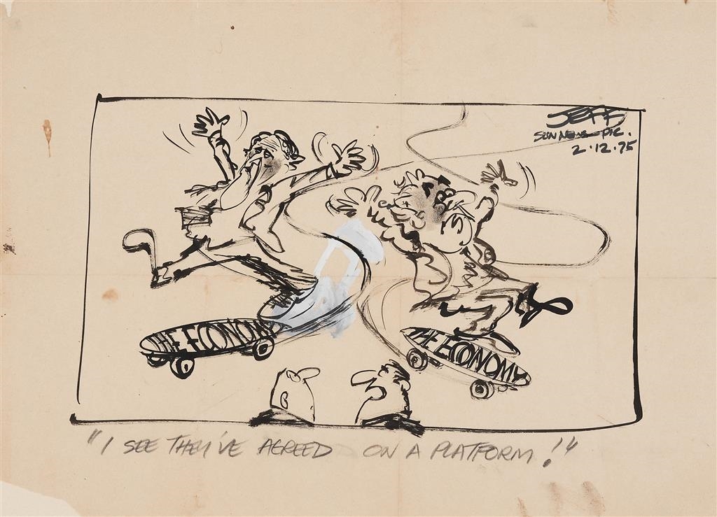 Artwork by Geoff Hook, Gough, Made of ink and pencil