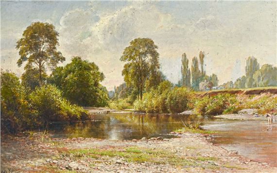 Rivière animée de personnages by Mathieu Kohler, 1903