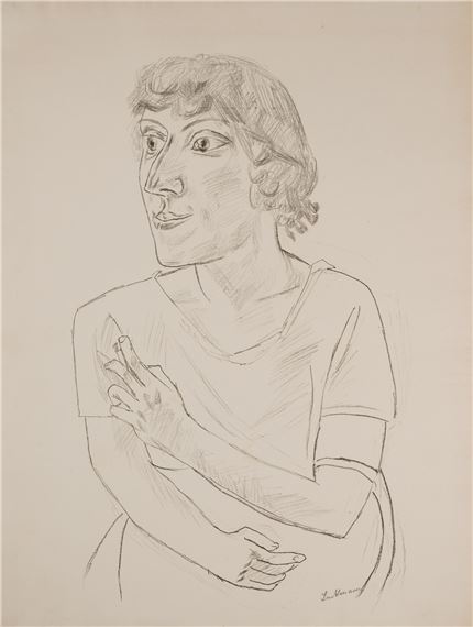 "Sarika mit Zigarette" by Max Beckmann, 1922