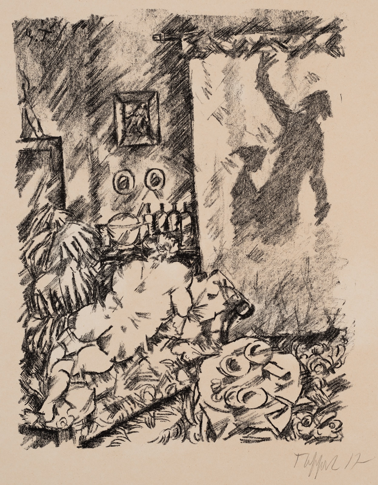 "Posinsky auf der Lauer" by Georg Tappert, 1917