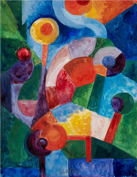 "Blüten II" by Fritz Schaefler, circa 1920