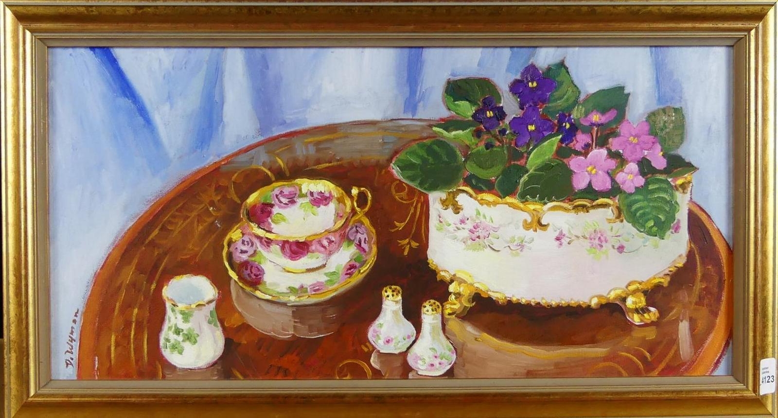 Artwork by Diane Wyman, Still Life - Heather's Table, Made of acrylic on canvas