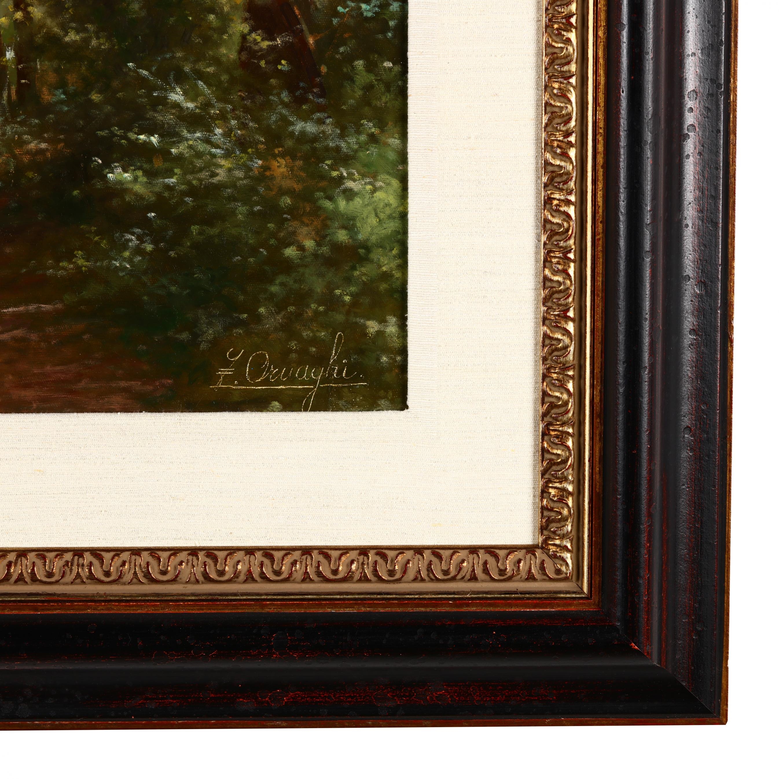 Artwork by Fortunato Ornaghi, Forest Path, Made of Oil on canvas