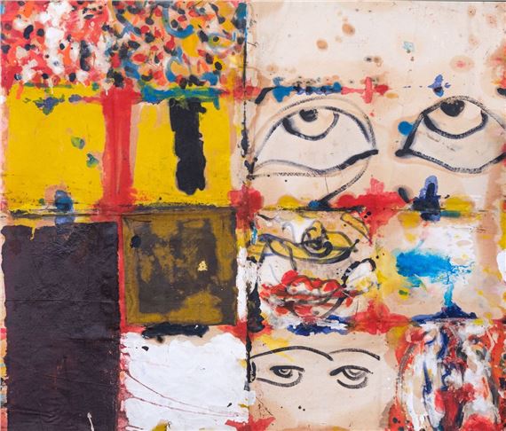 Composition with eyes by André Valensi, 1989