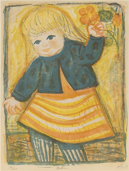 Bettina (mit Kapuzinerblume)