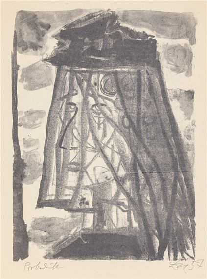 Witwe by Otto Dix, 1957