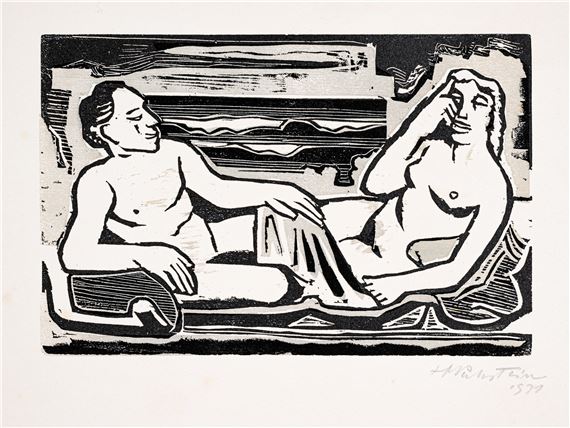 Auf dem Lager by Max Pechstein, edition of 100