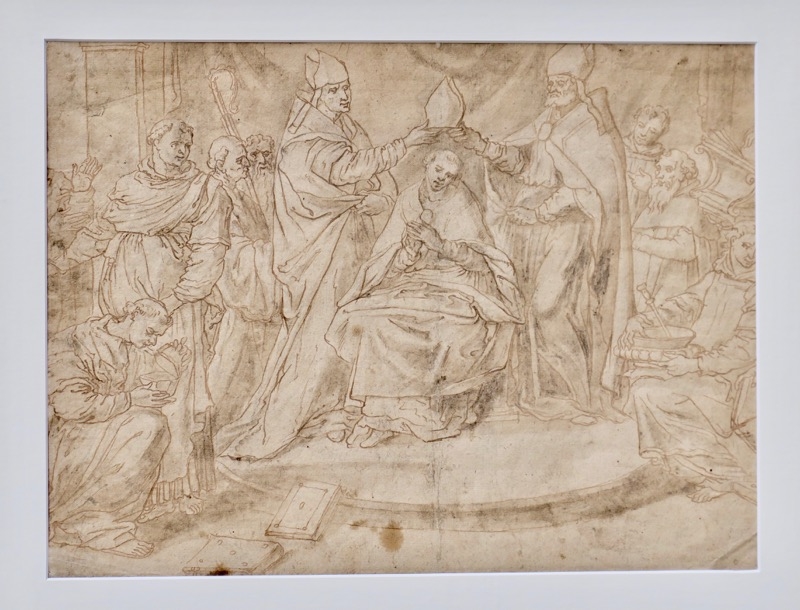 Artwork by Vincenzo Carducci, La Consagración de San Ambrosio, Made of drawing