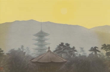 Pagoda in Morning from Yamatoji