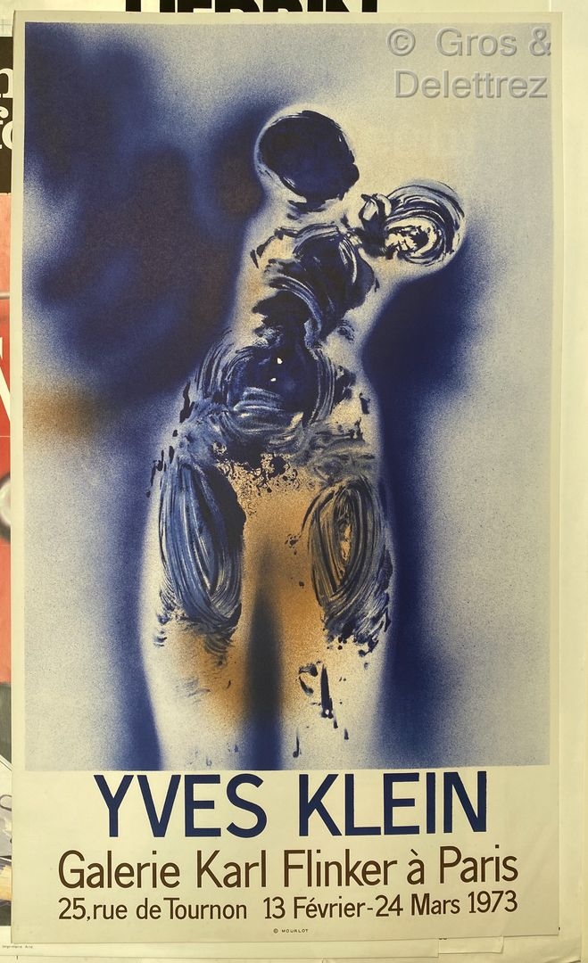 Poster for the Karl Flinker gallery, Paris by Yves Klein, 1973