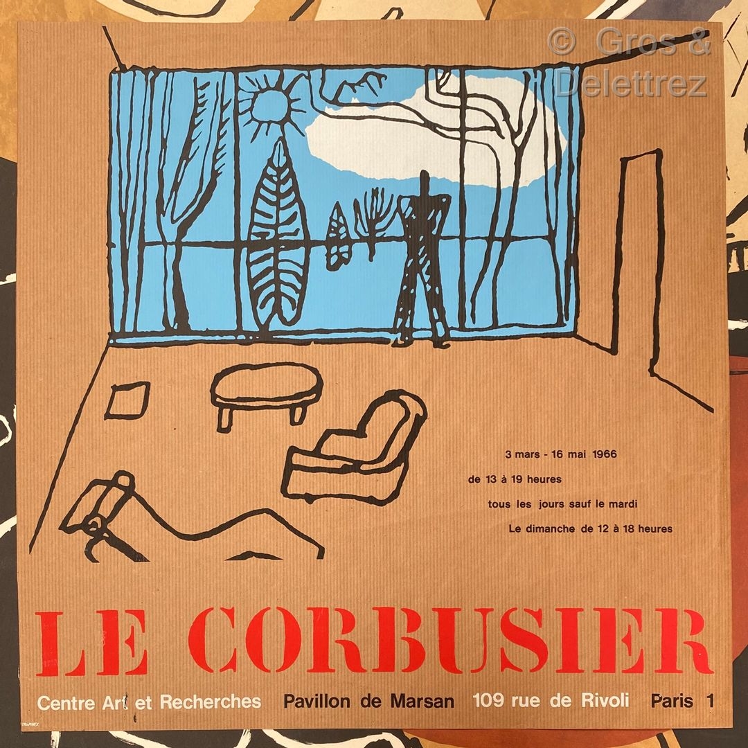 Affiche Vintage Exposition Le Corbusier Vevey 1975 - Poster 50x70cm - Reproduction