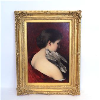 PORTRAIT OF A YOUNG GIRL WITH A TOWER - Amélie Lacazette