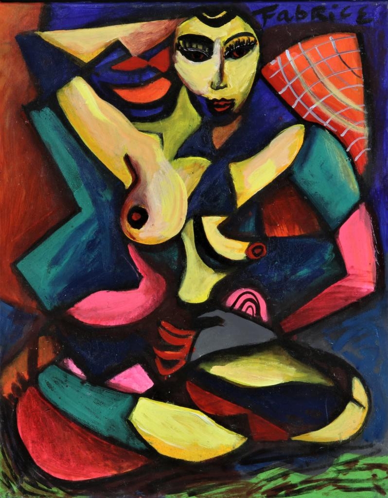 Artwork by Fabrice Hünd, Concentration, Made of canvas