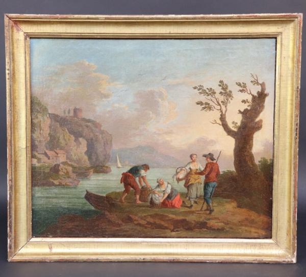 Le retour de la pêche by French School, 18th Century