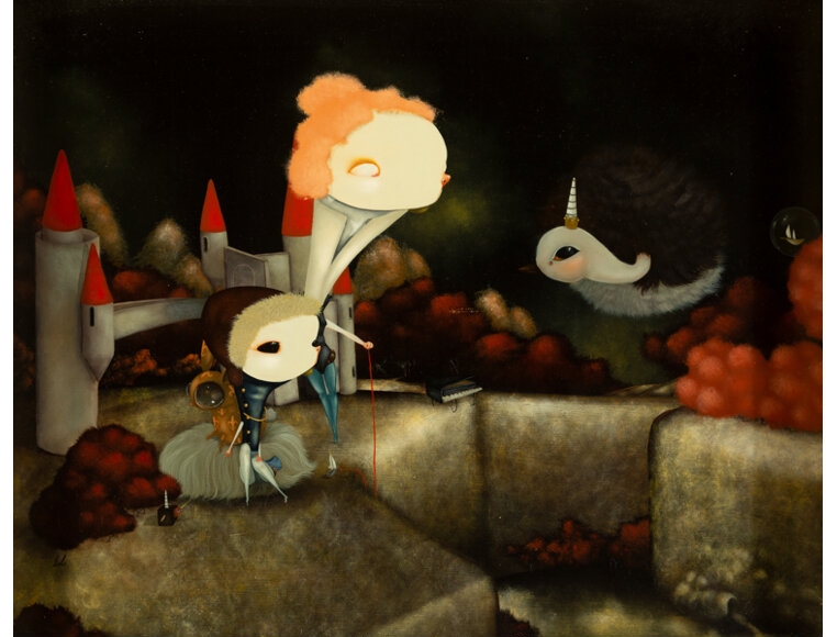 Artwork by Lola Gil, Precisely Melodic Warm Breeze Discoveries, Made of Acrylic on panel