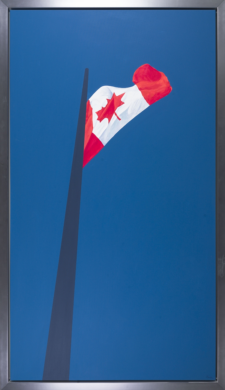 Artwork by Charles Pachter, Painted Flag, Made of acrylic on canvas