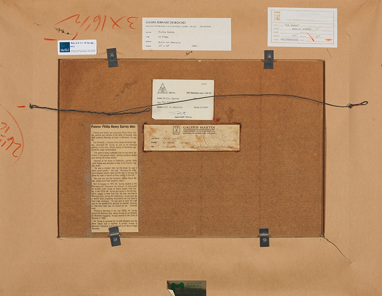 Artwork by Philip Henry Surrey, La plage, Made of oil on board