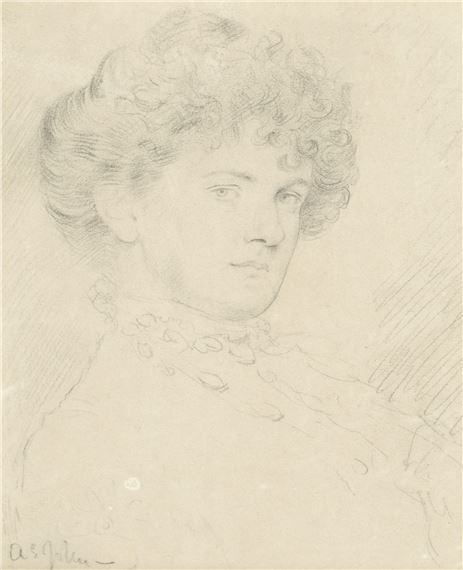 Portrait of a Lady by Augustus Edwin John, Executed circa 1900