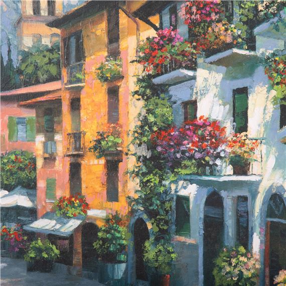 47W"x35H" VILLAGE HIDEAWAY by HOWARD BEHRENS FLORAL GALLERY  CHOICES of CANVAS