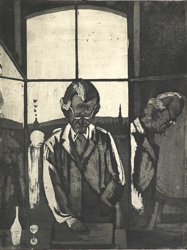 Artwork by Hans Körnig, Otto Dix worked in Dresden, Made of Etching on handmade paper