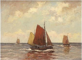 Segelboote auf See - Hans Harländer