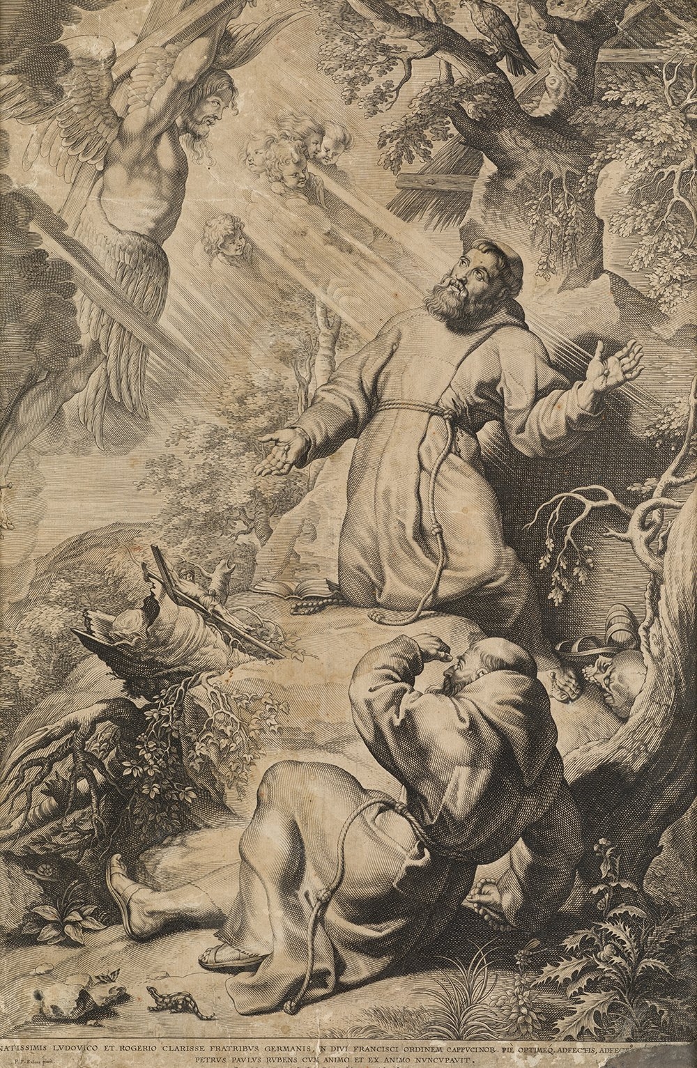 Artwork by Peter Paul Rubens, "La estigmatización de San Francisco", Made of copper engraving