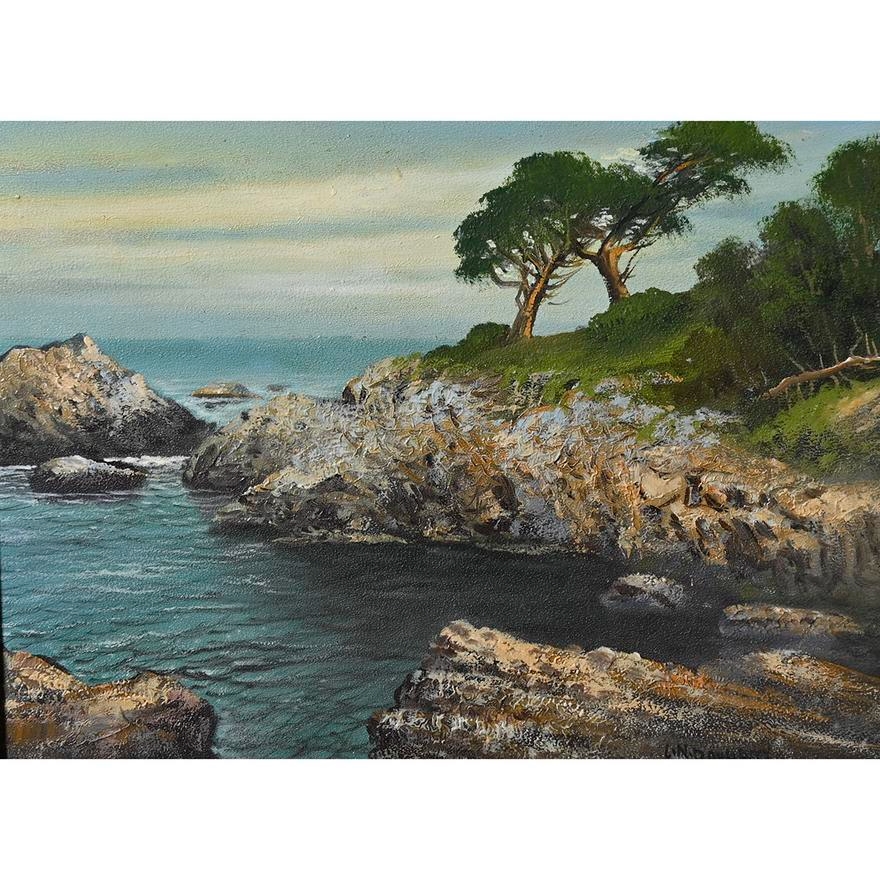 Artwork by Charles M. Doughty, Ostrich Tree, 17 Mile Drive, Made of oil on panel