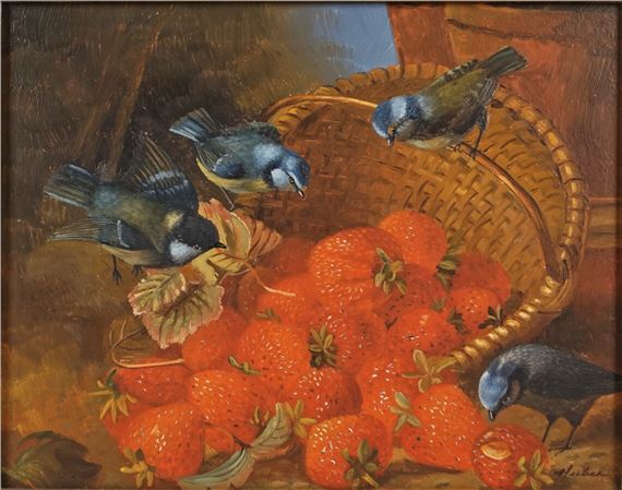 Leon Charles Huber | Nature morte aux fraises | MutualArt