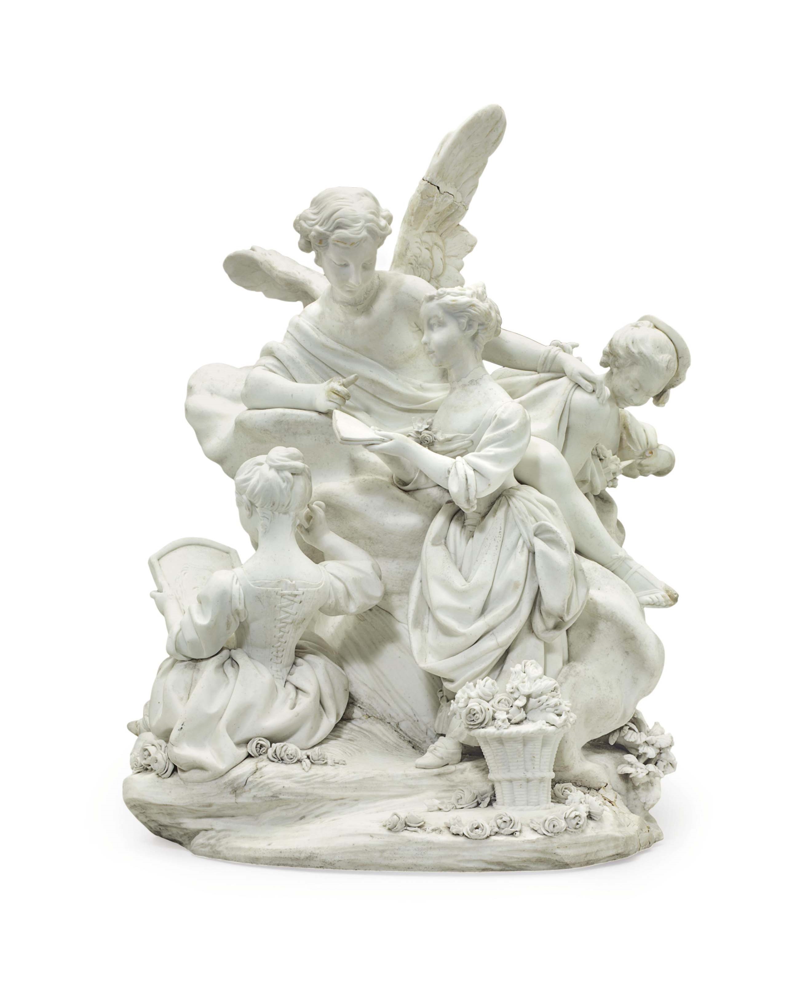 Étienne-Maurice Falconet | A SEVRES BISCUIT PORCELAIN FIGURAL GROUP 'L ...
