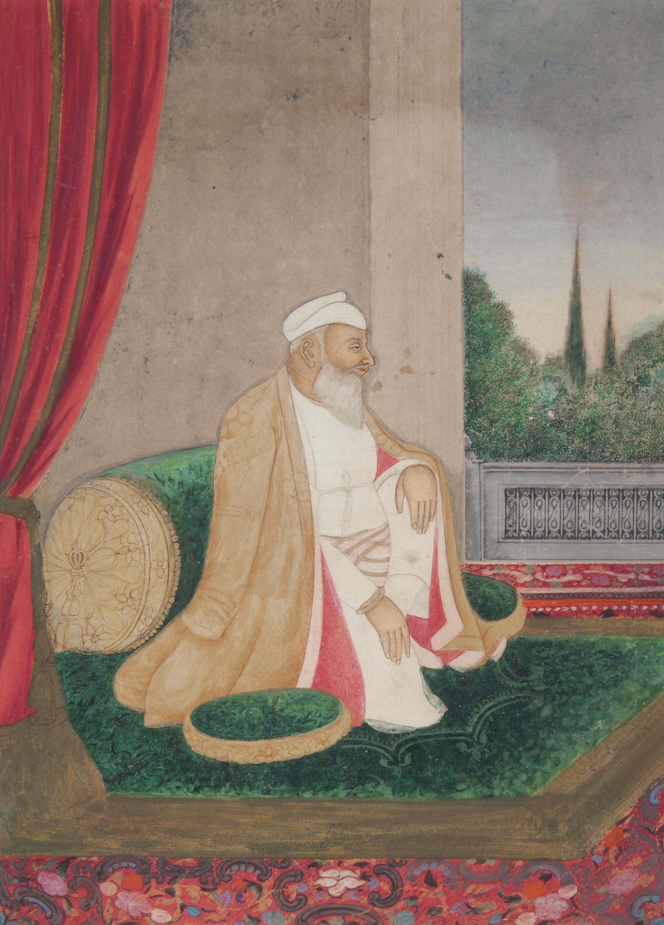 PORTRAIT OF A SIKH NOBLE by Indian School, 19th Century, LATE 18TH/EARLY 19TH CENTURY