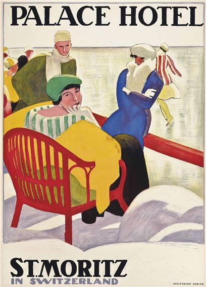 PALACE HOTEL, ST. MORITZ by Emil Cardinaux, 1920
