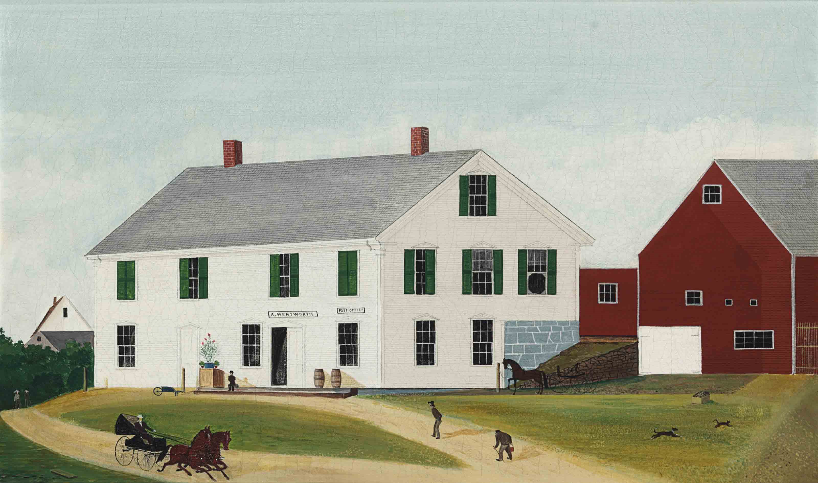 Artwork by Uriah Norton Dyer, Wentworth General Store and Post Office, Appleton, Maine, Made of oil on canvas
