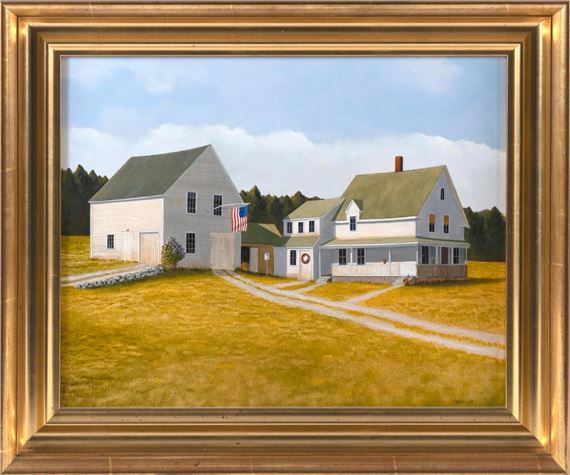 "Lilacs by the Barnyard Door". by Marieluise Hutchinson