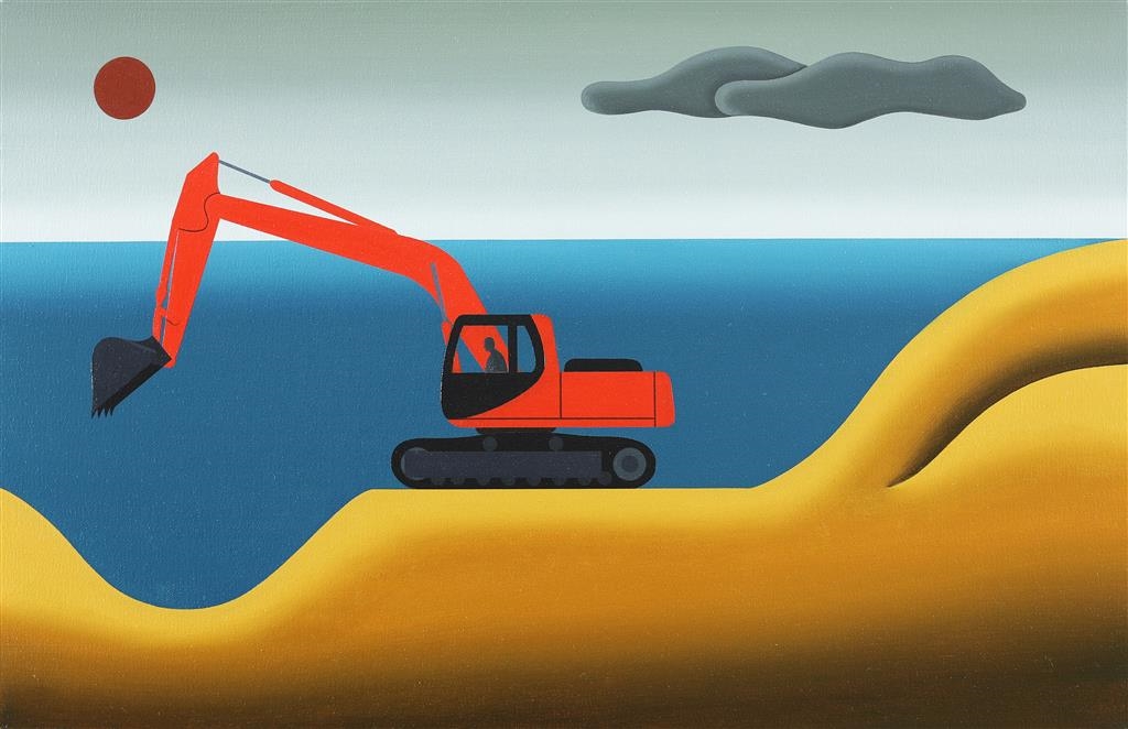 Artwork by David Rellim, GAIAs Infliction, Made of oil on linen