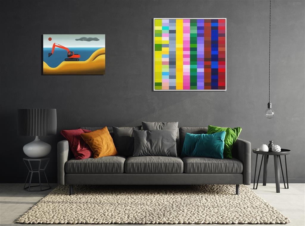 Artwork by David Rellim, GAIAs Infliction, Made of oil on linen