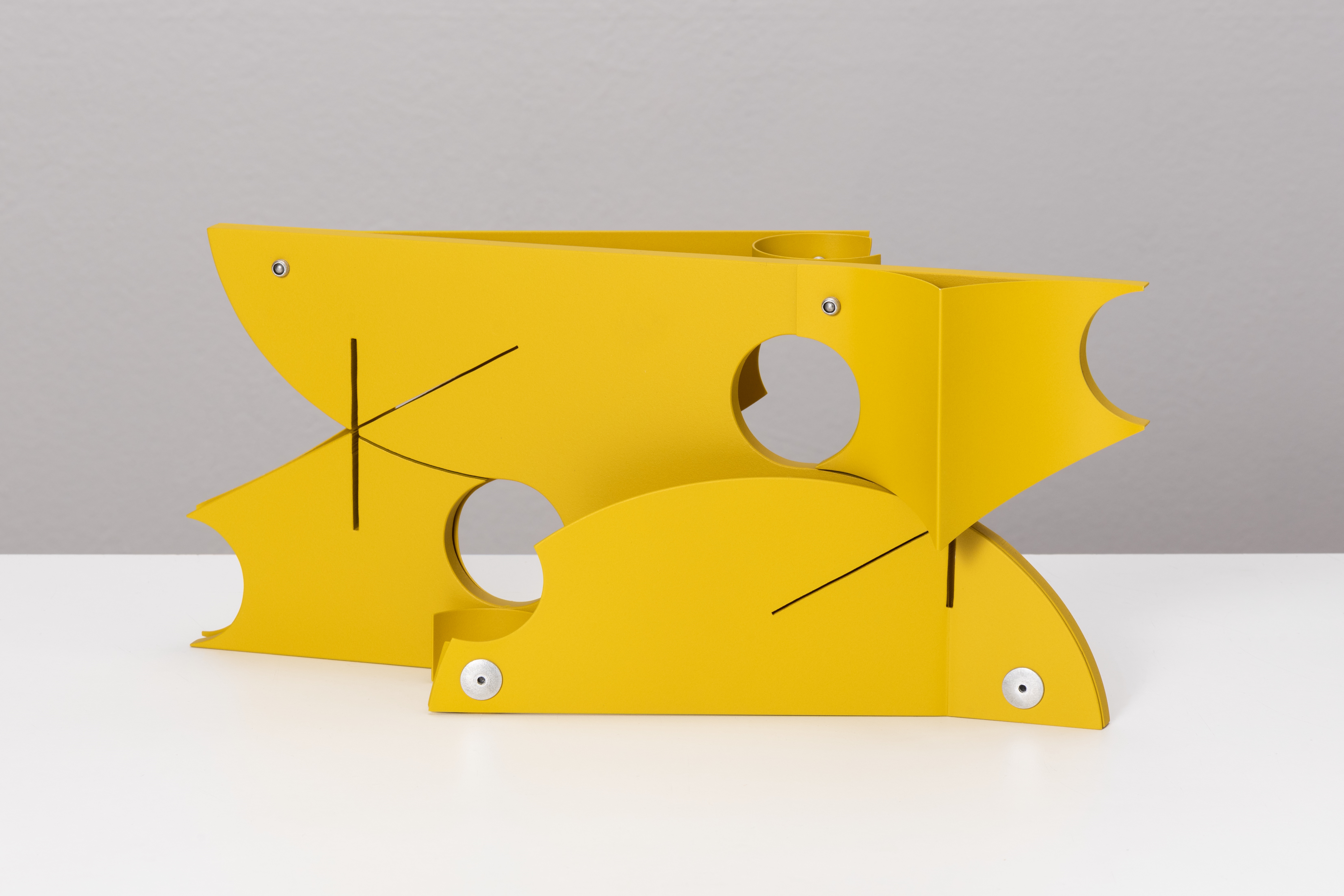 Artwork by Matthew Paweski, Bass (Sulfur), Made of Aluminum, aluminum rivets, vinyl paint