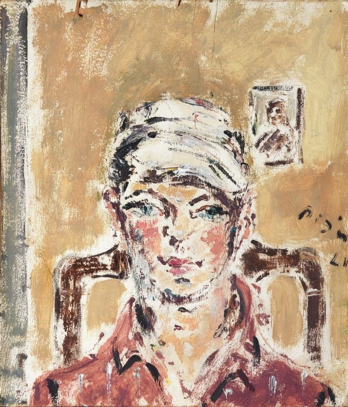 Artwork by Filippo de Pisis, RITRATTO, Made of Oil on plywood